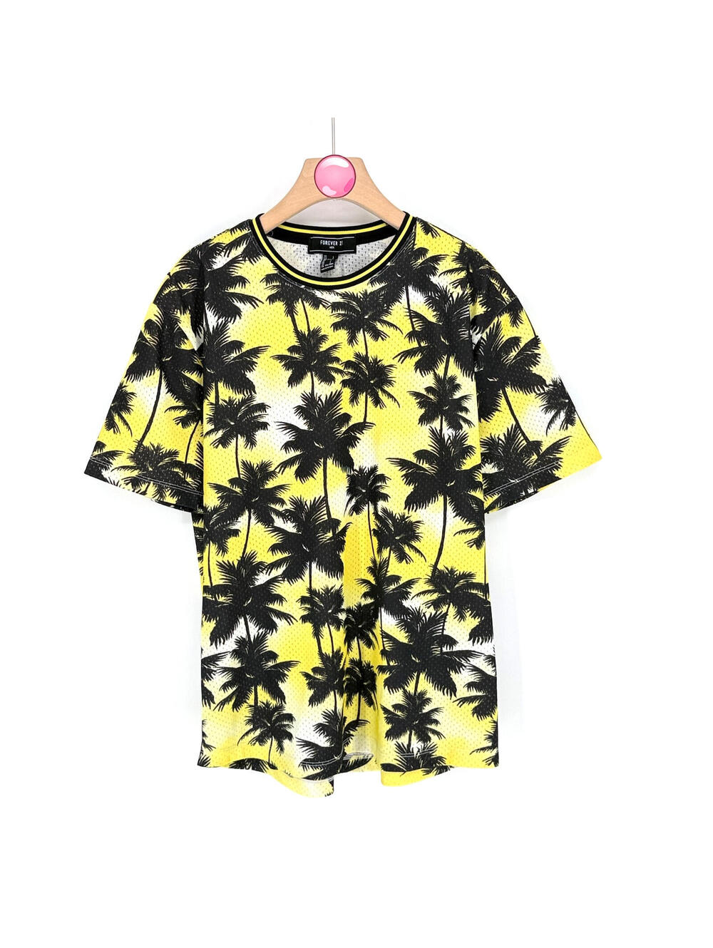 Forever 21 Palm Tree Print‎ T Shirt Tropical Casual Coastal Men’s Large